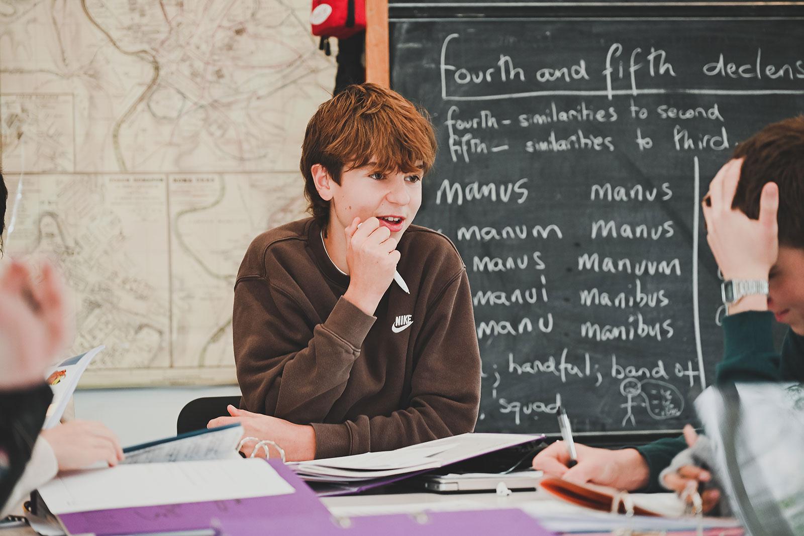 Bedales Senior School student in classroom